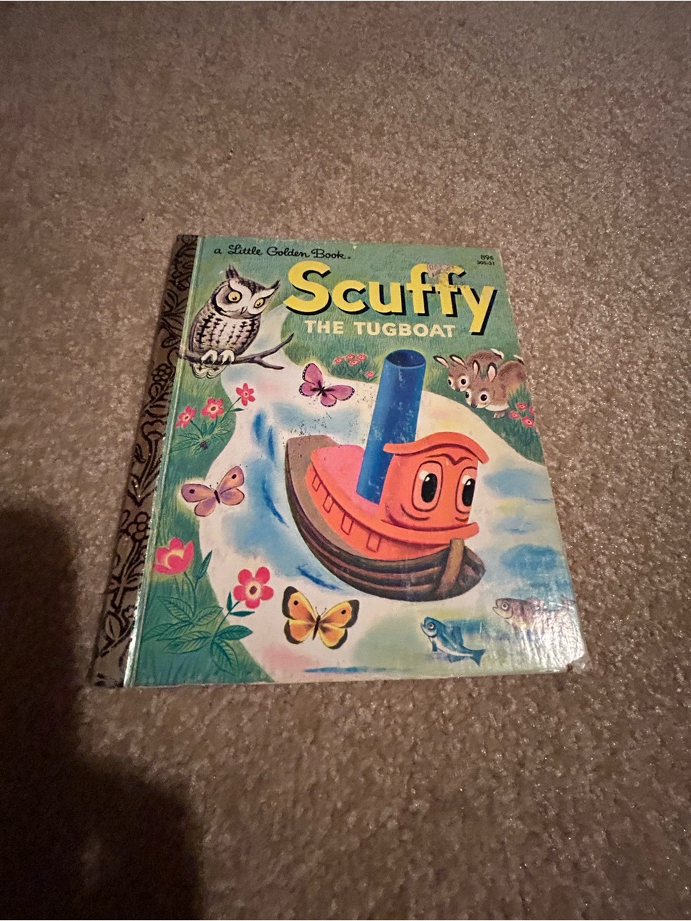 Scuffy the Tugboat Children's Book - Orange & Blue